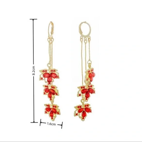 🍁 Leaf Earrings 🍁 - Picture 4 of 5